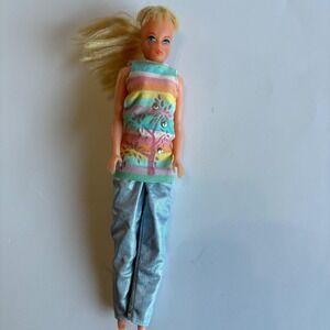 VTG 60s Barbie‎ Clone Doll Made in Hong Kong Skipper Dress Blonde Hair Blue Eyes